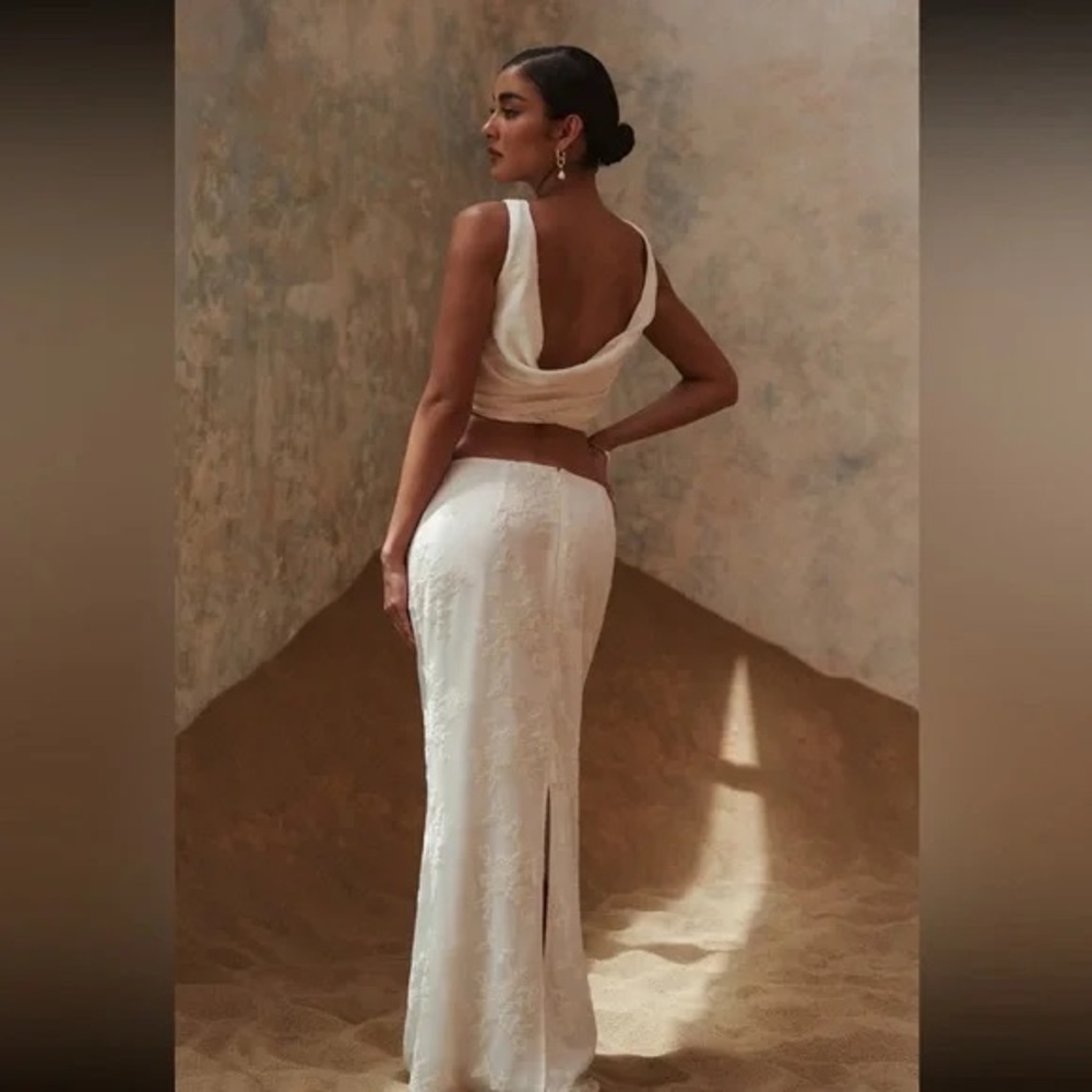 SOLD - Meshki Mona Burnout Velvet Maxi Skirt